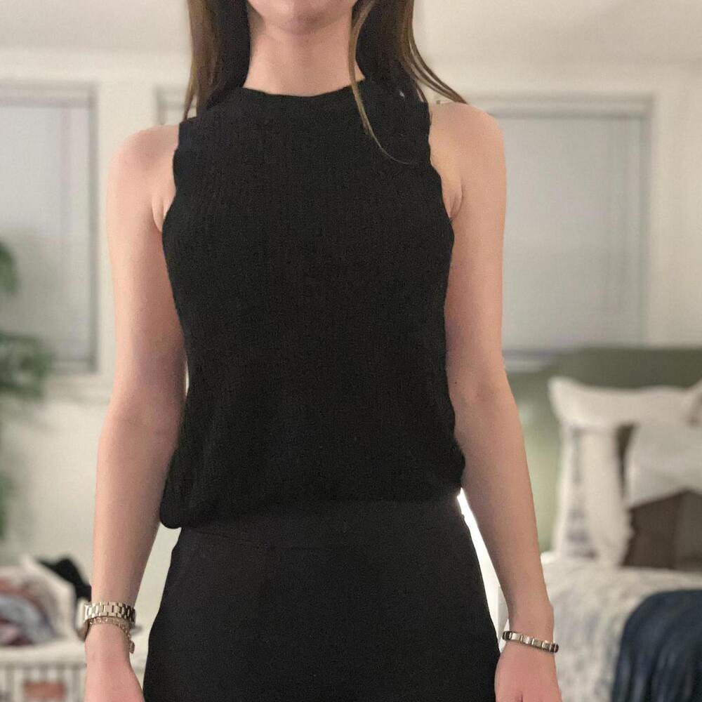 Reformation Knit Tank Top in Black